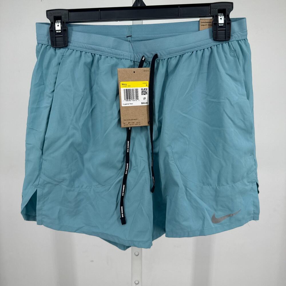 Nike Stride Running Shorts Mens S Teal Blue 5" Inseam Athletic CJ5457-464 NWT